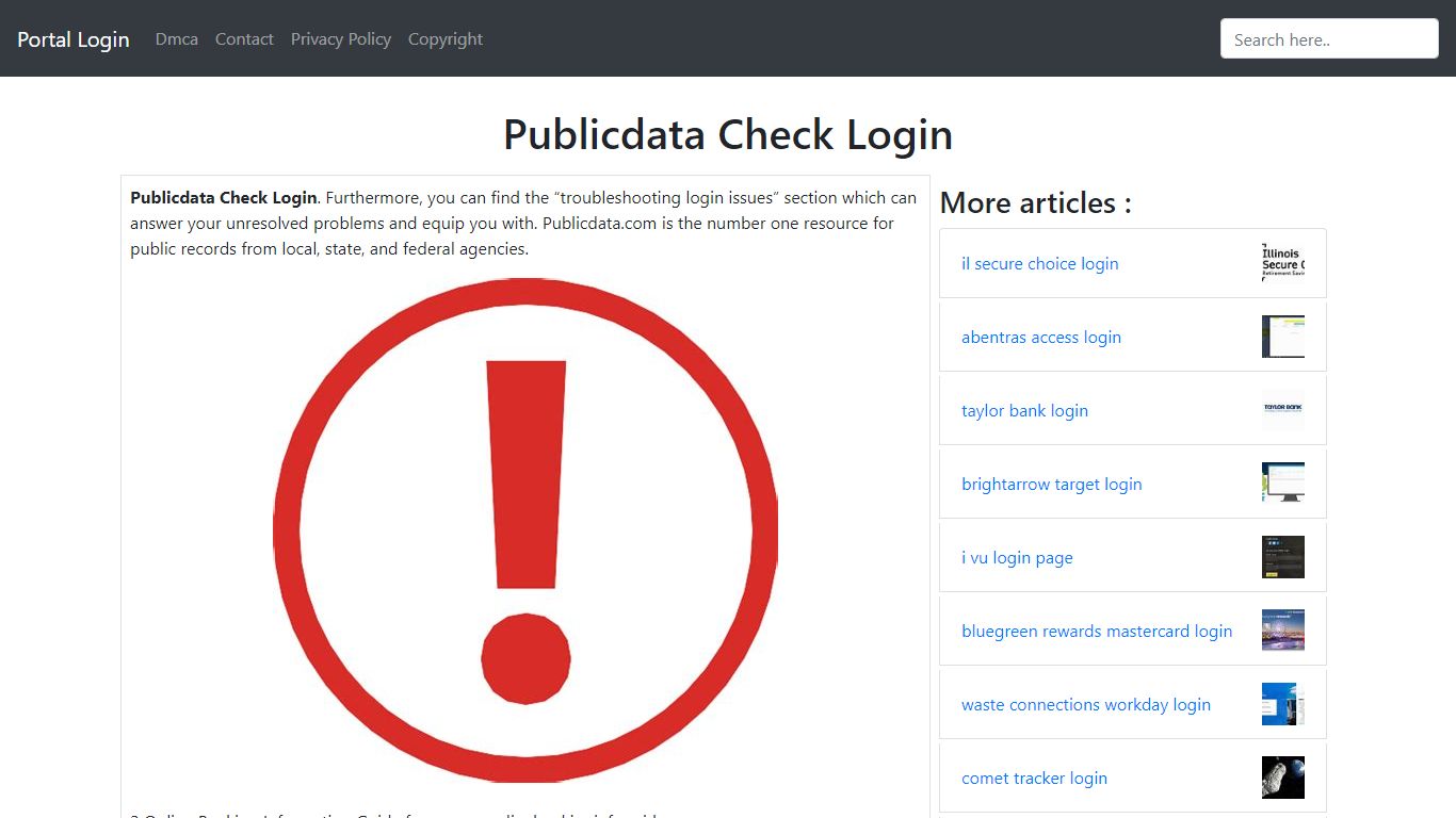 Publicdata Check Login